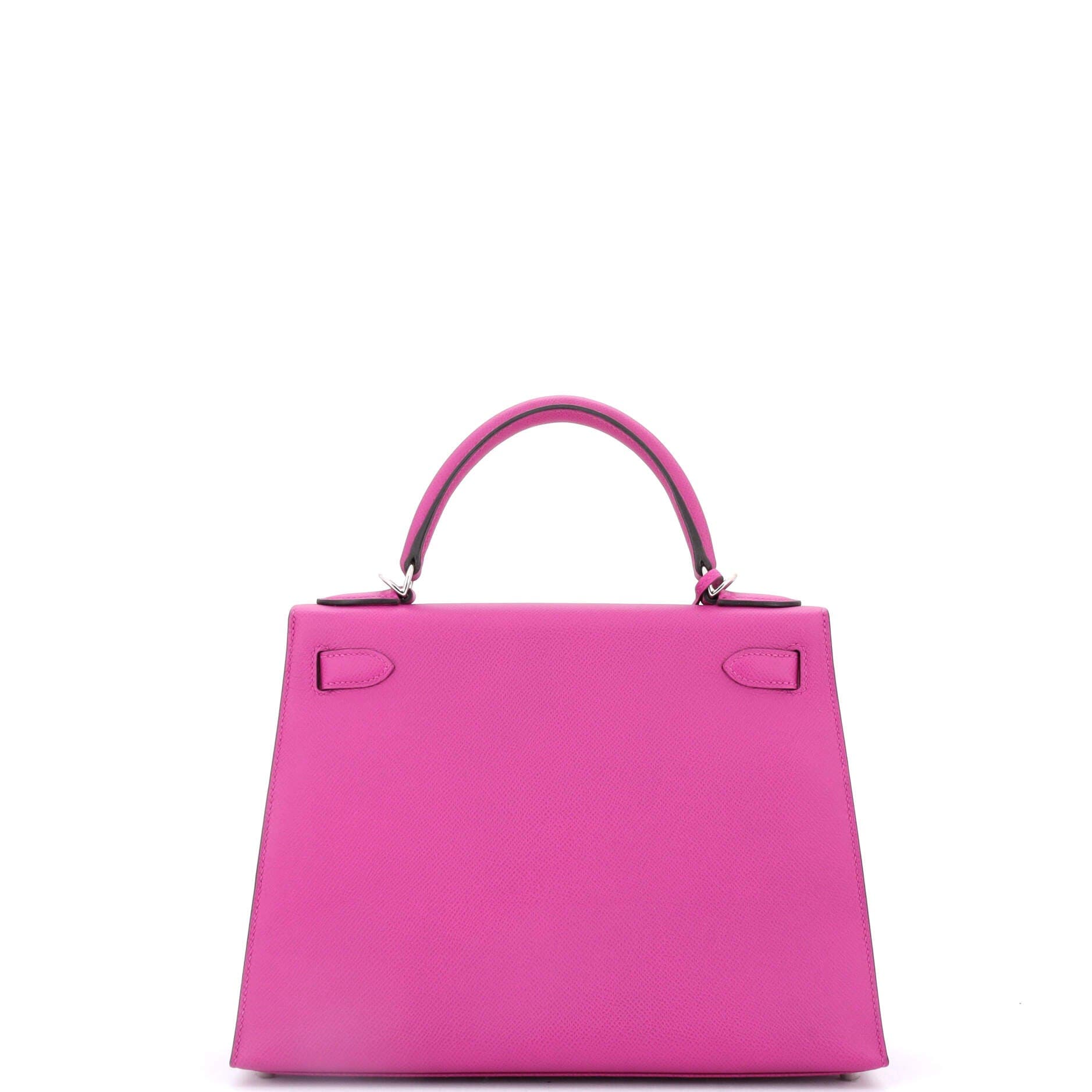 Pre-Owned Hermes Kelly Handbag Pink Epsom with Palladium Hardware 28, Alternate, color, Rose Pourpre