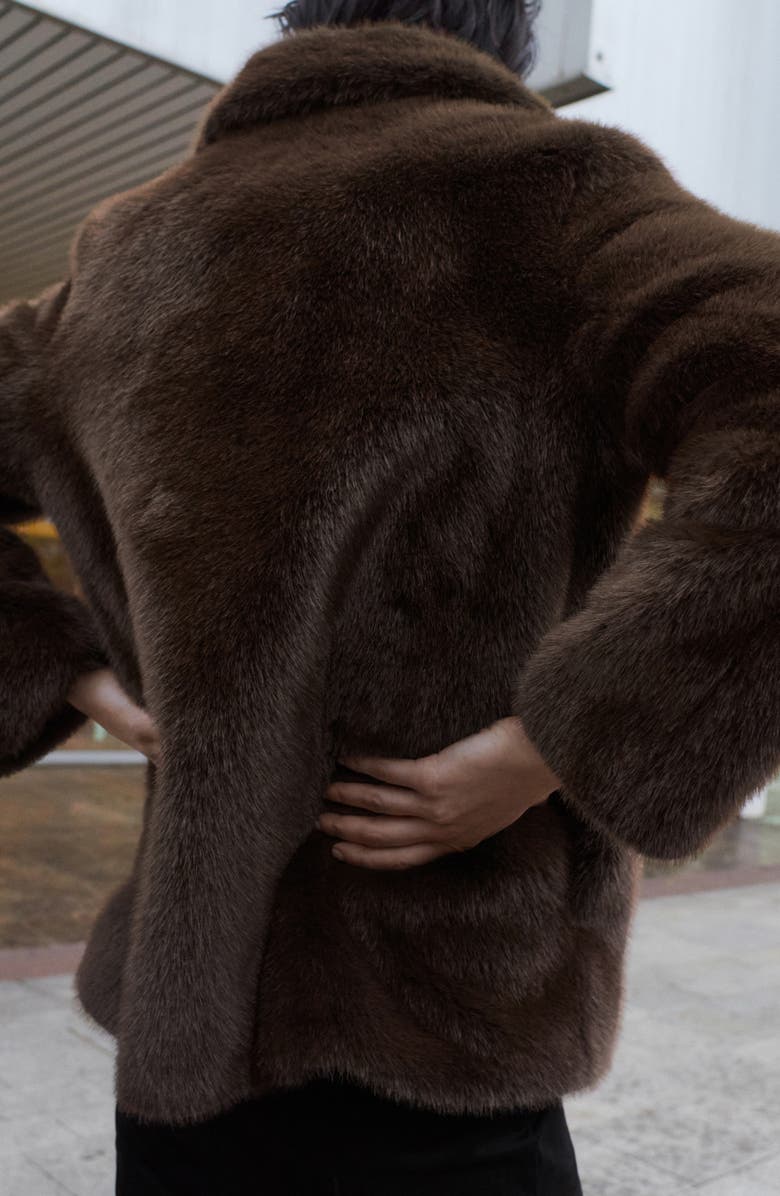 MANGO Faux Fur Coat, Alternate, color, 