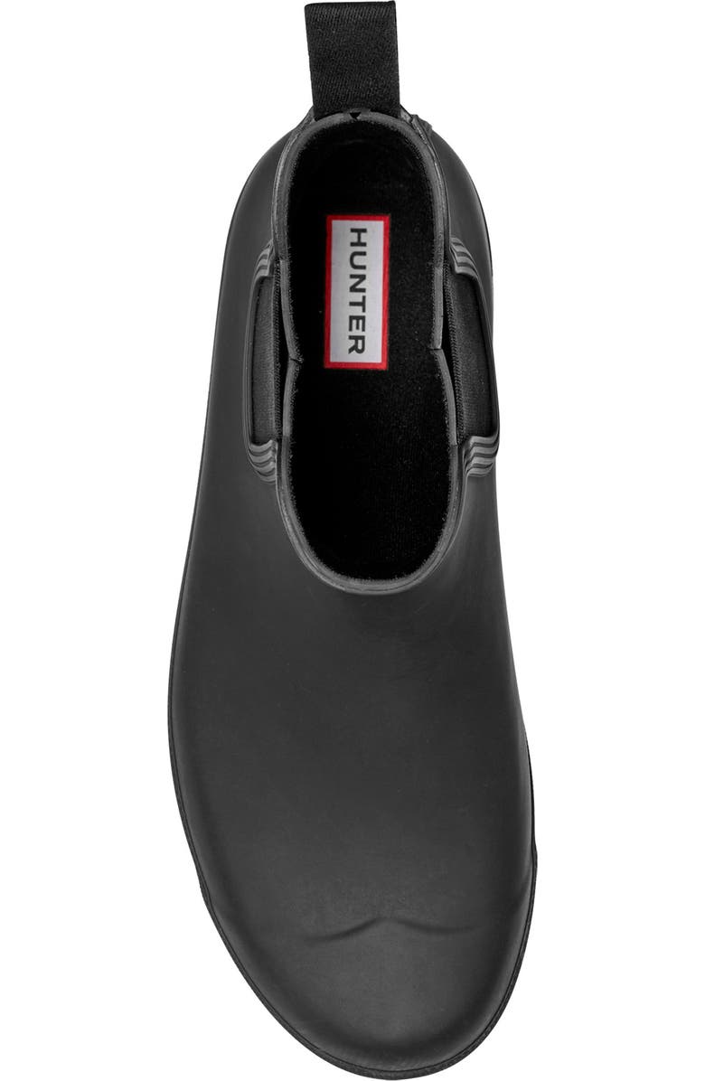 Hunter Original Waterproof Chelsea Rain Boot, Alternate, color, Black/Black