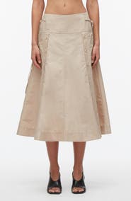 3.1 Phillip Lim Tie Waist Button Midi Skirt