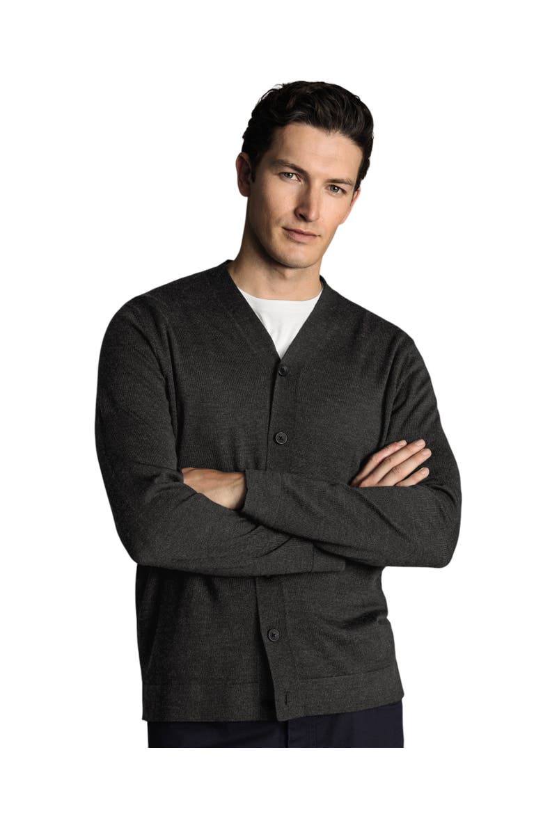 Merino Button Up Cardigan, Alternate, color, Gray