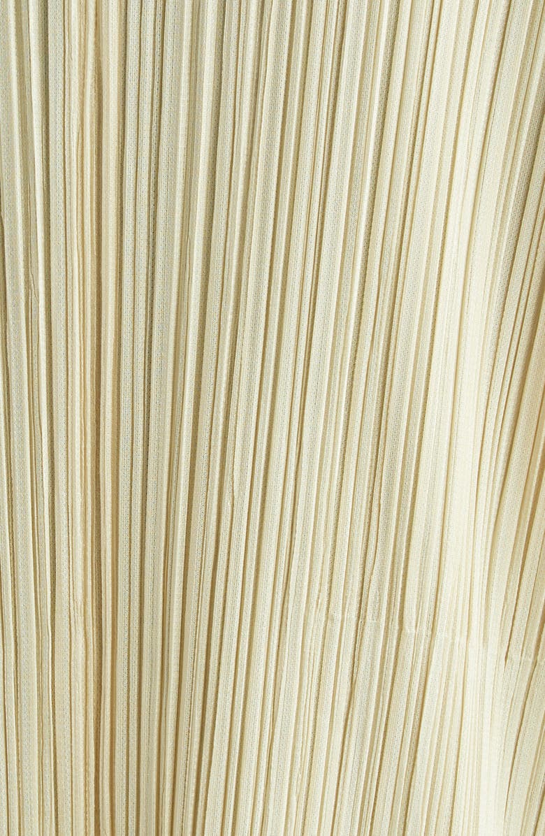 Pleats Please Issey Miyake Monthly Colors December Pleated Coat, Alternate, color, Ivory