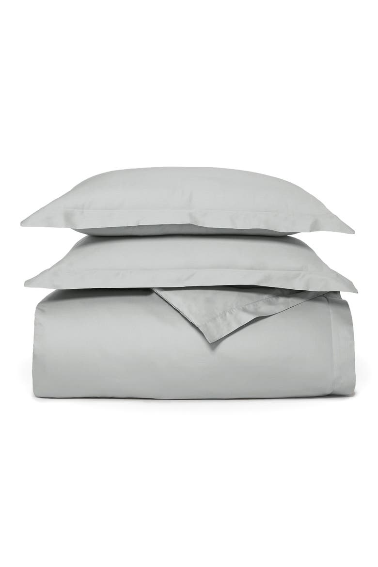 Signature Hemmed Duvet Set, Main, color, SHORE