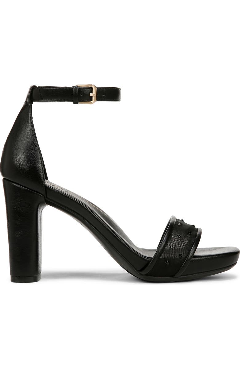 Naturalizer Joy Studded Ankle Strap Sandal, Alternate, color, Black/ Black