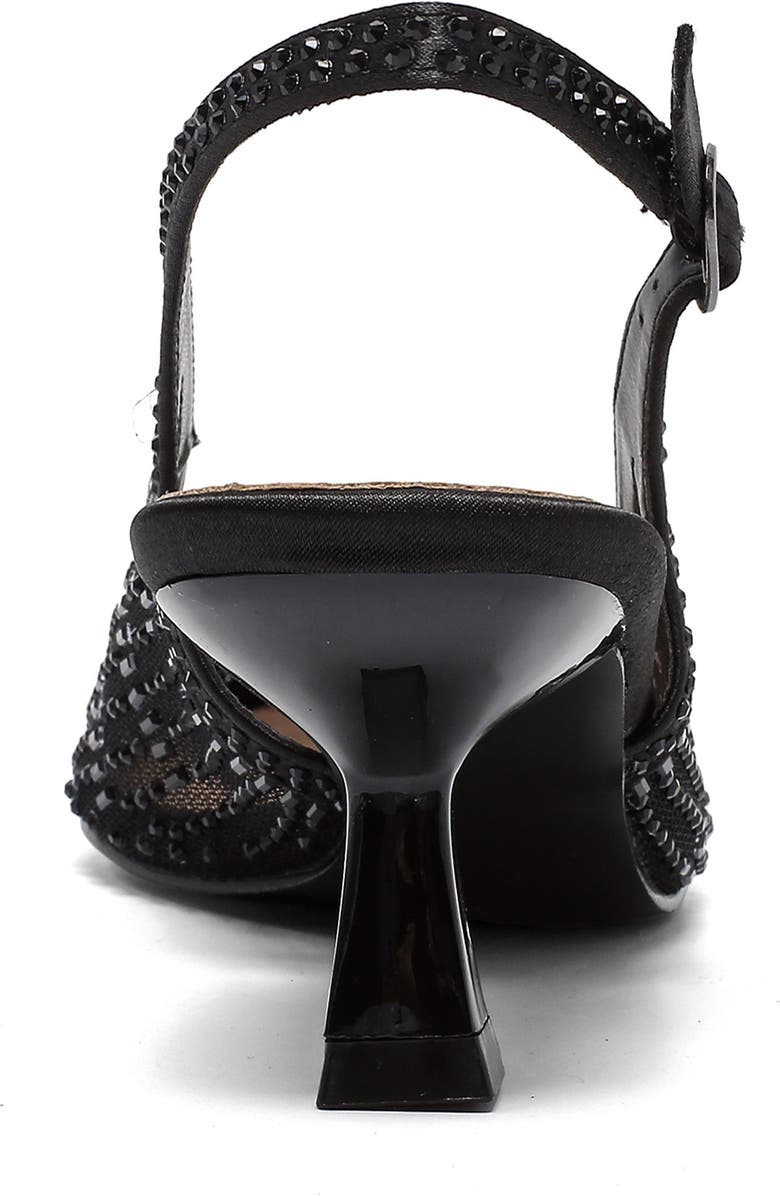 LADY COUTURE Linda Kitten Heel Slingback Pump, Alternate, color, Black