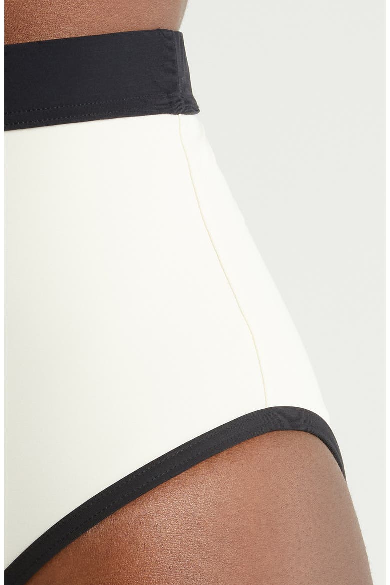 Jayde High Waist Bikini Bottoms, Alternate, color, PEARL
