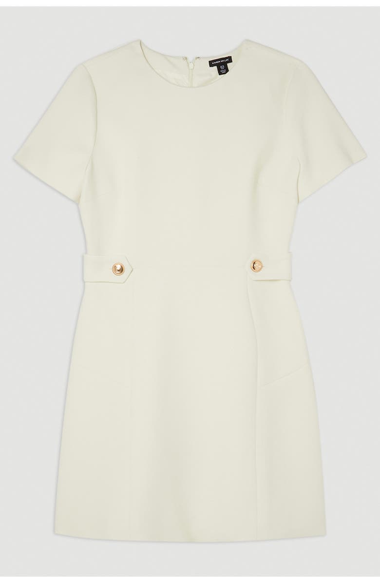 Karen Millen Tailored Mini Dress, Alternate, color, Cream