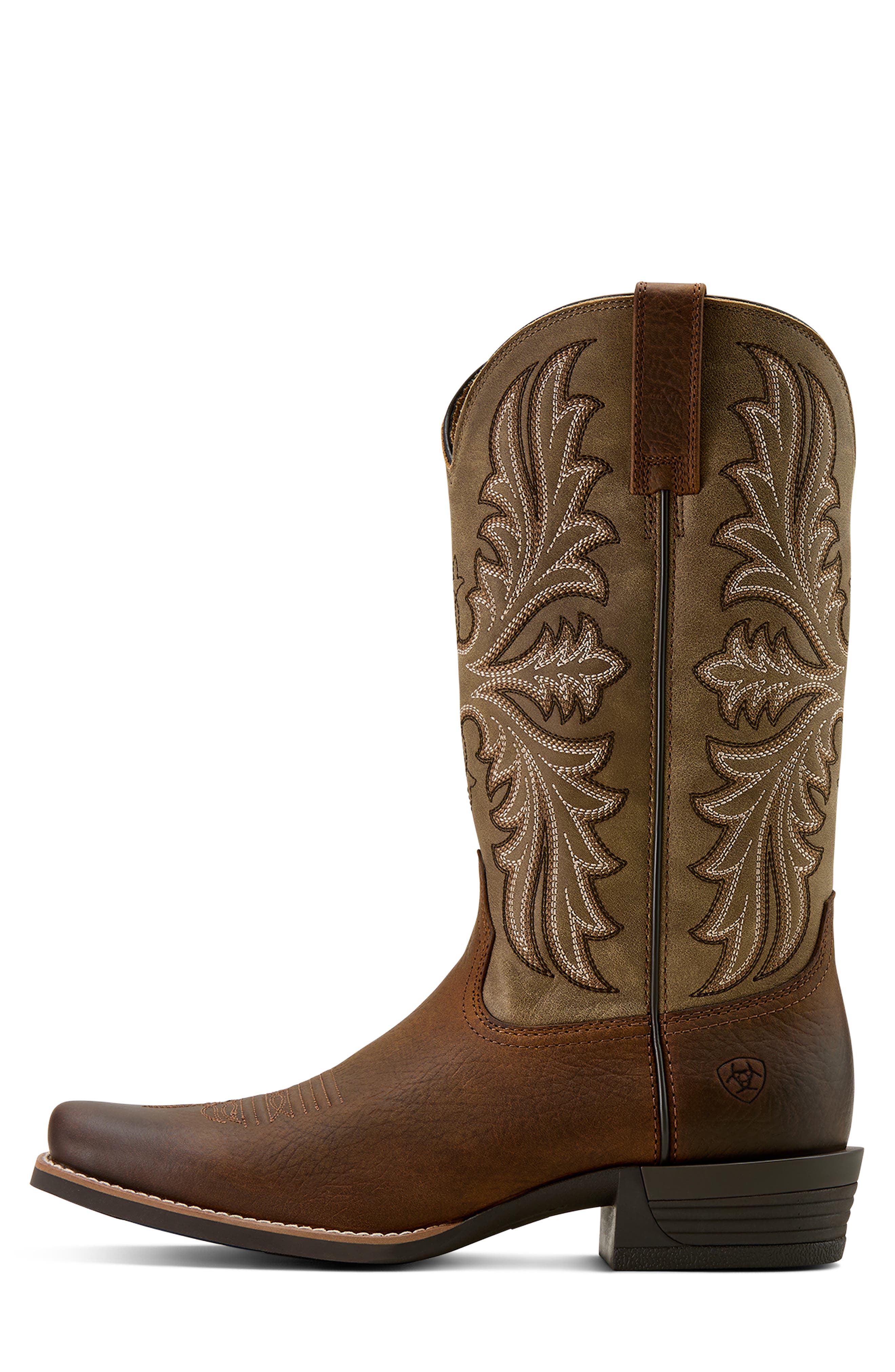 Ariat Hustler Narrow Cutter Toe Cowboy Boot, Alternate, color, Brown