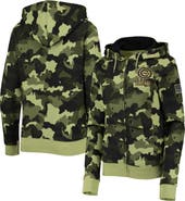 New Era Women's New Era Green Chicago Cubs 2022 MLB Armed Forces Day Camo Full-Zip Hoodie