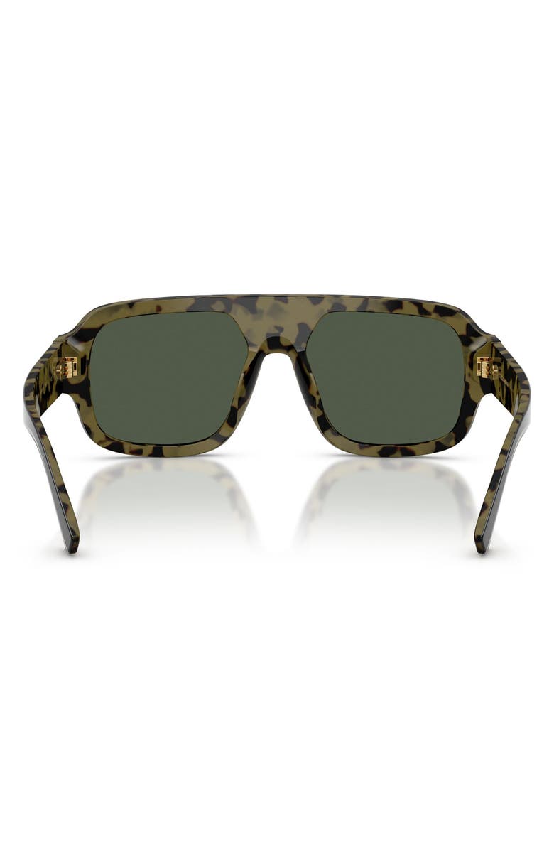 Dolce&Gabbana 55mm Polarized Square Sunglasses, Alternate, color, Black Yellow Havana / Polar