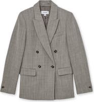 Reiss Ember Double Breasted Wool Blend Blazer