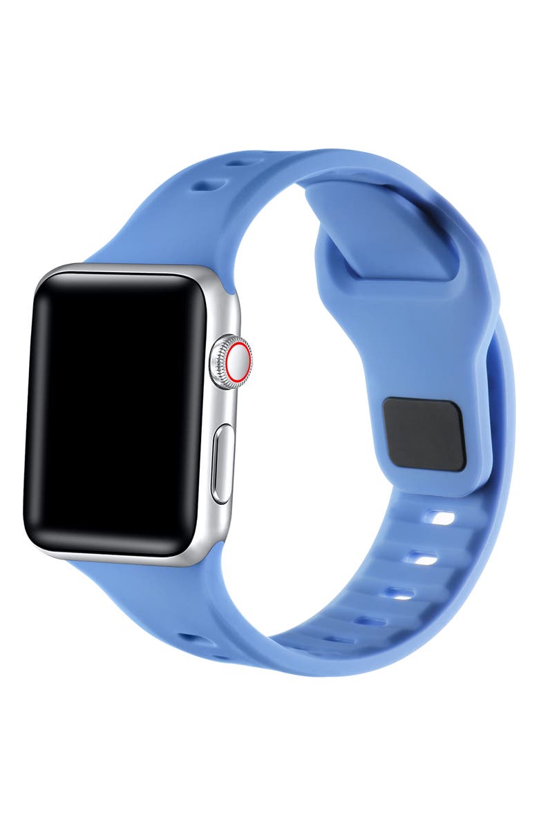 The Posh Tech Premium Silicone Apple Watch<sup>®</sup> Watchband, Alternate, color, Blue