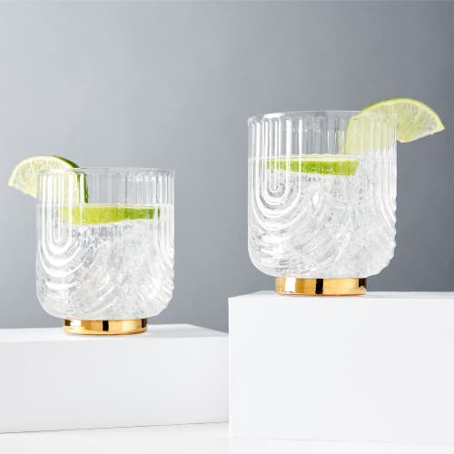 Viski Deco Gatsby Tumblers Set Of 2 In Clear