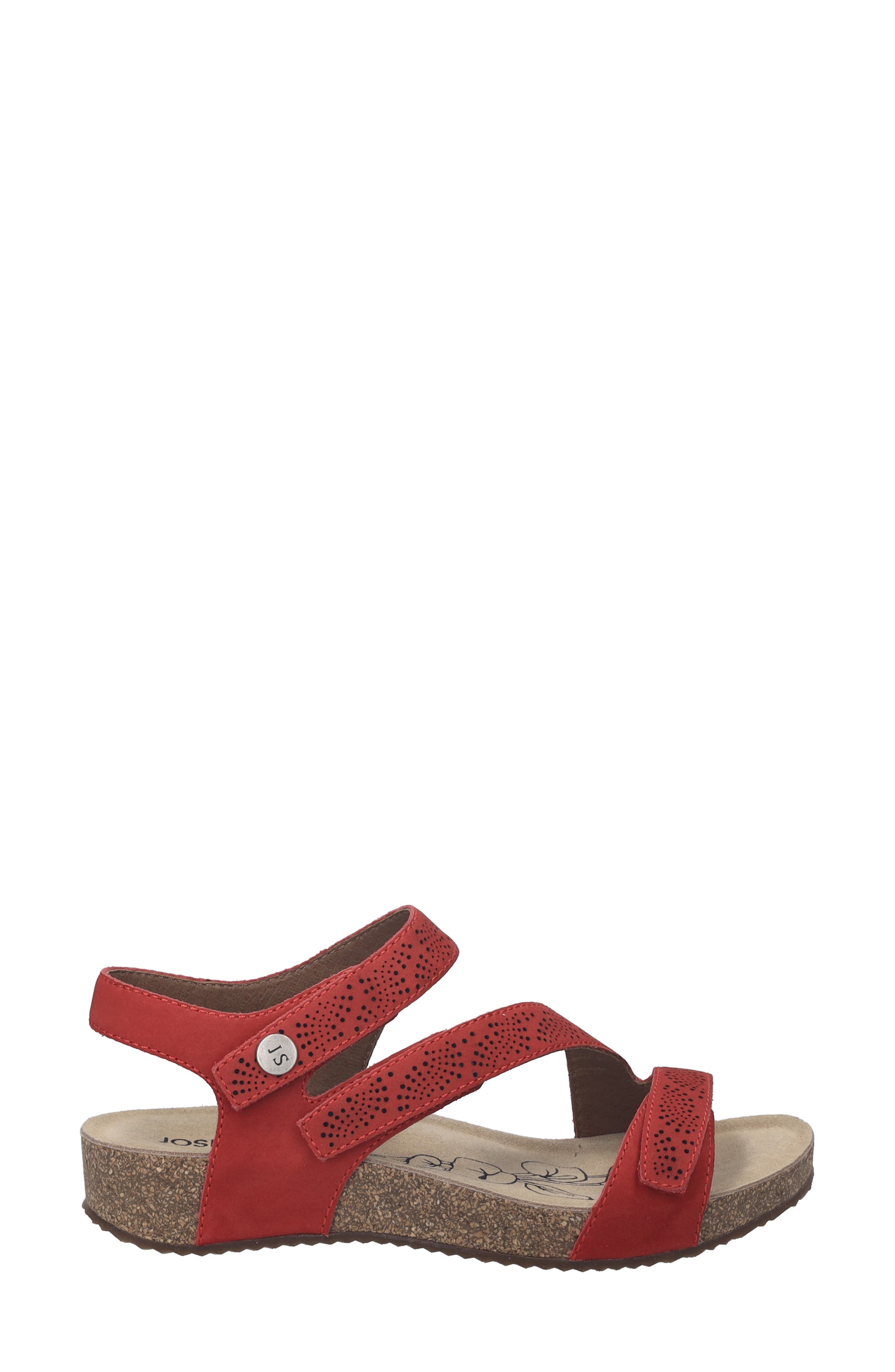 Tonga 78 Ankle Strap Platform Wedge Sandal, Alternate, color, RED