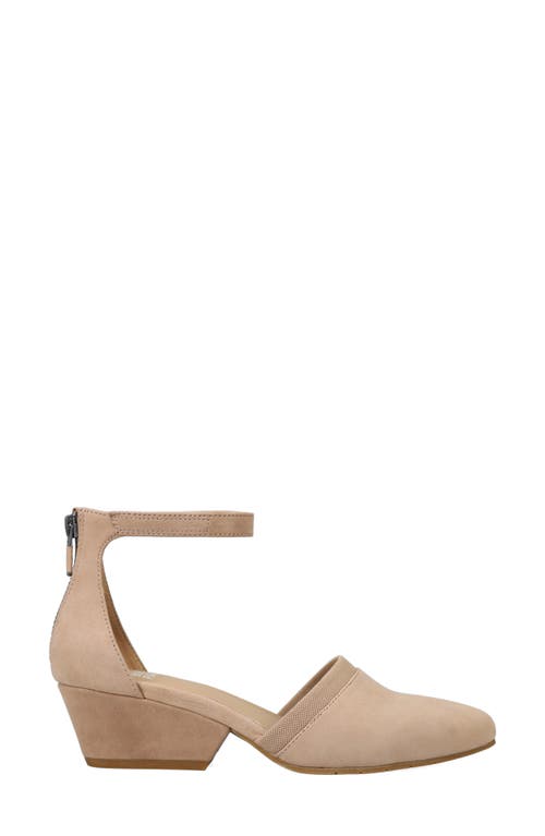 Eileen Fisher Halli Ankle Strap Pump In Stone