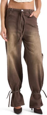 Manière De Voir Faye Relaxed Wide Leg Jeans With Tie Waist