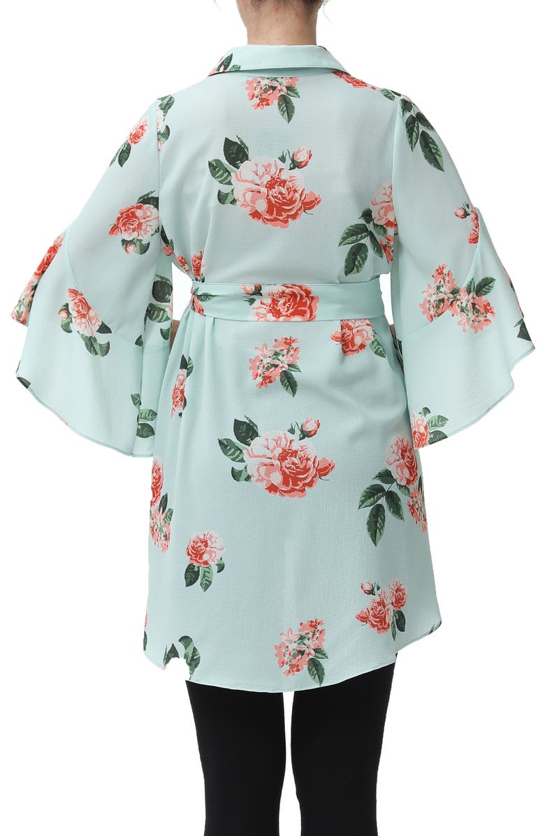 Kimi and Kai Emma Floral Belted Maternity & Nursing Tunic, Alternate, color, 