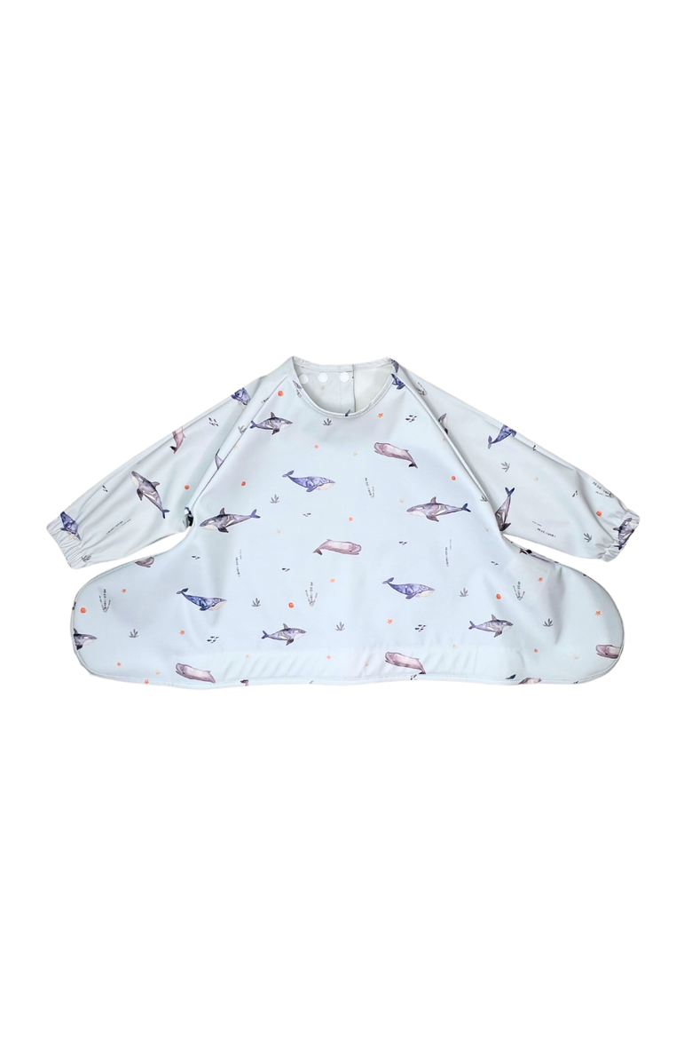 NeferTie Coverall 2.0 Longsleeve Bib - WHALES, Main, color, WHALES 6-24 Months