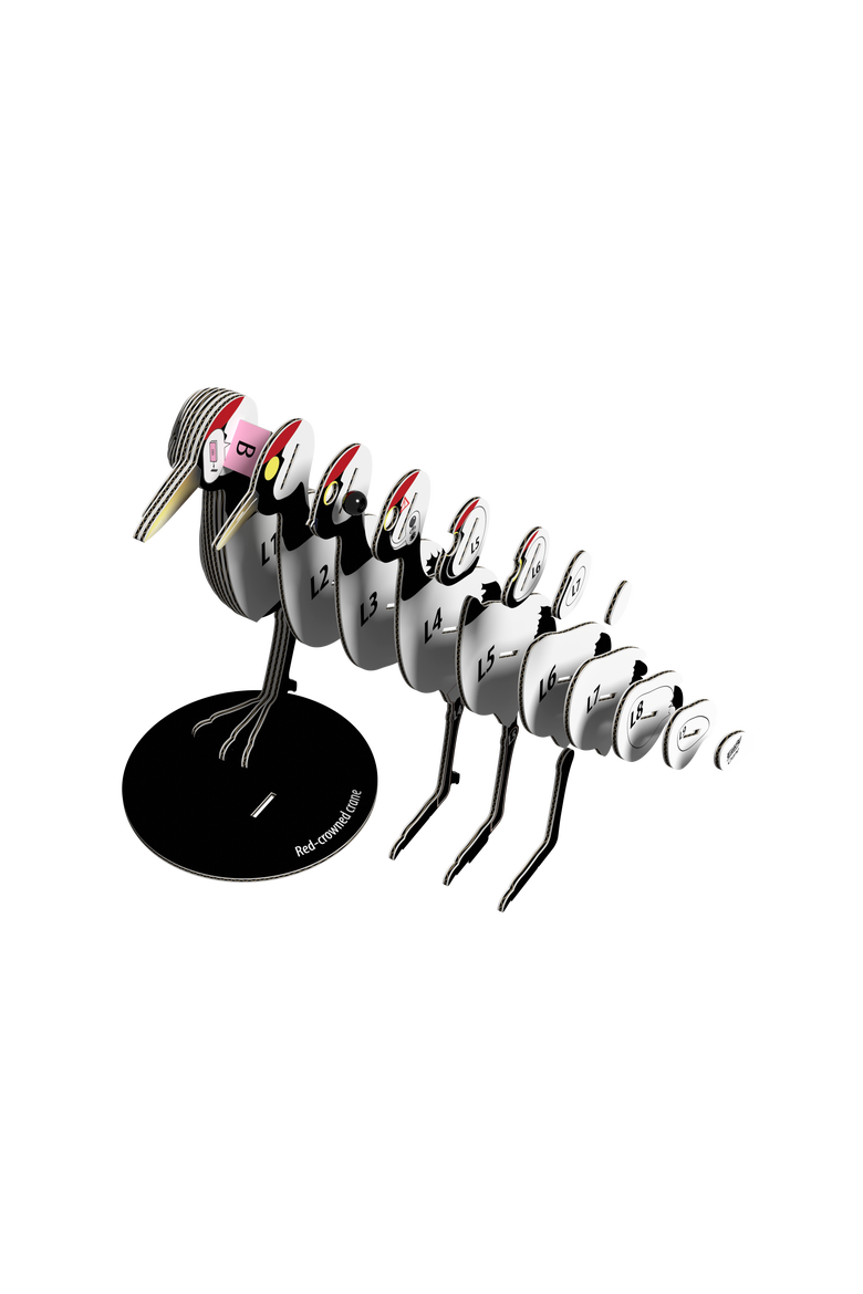Crane 3D Puzzle, Alternate, color, No Color