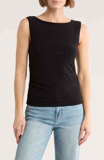 Leith Boat Neck Sleeveless Top