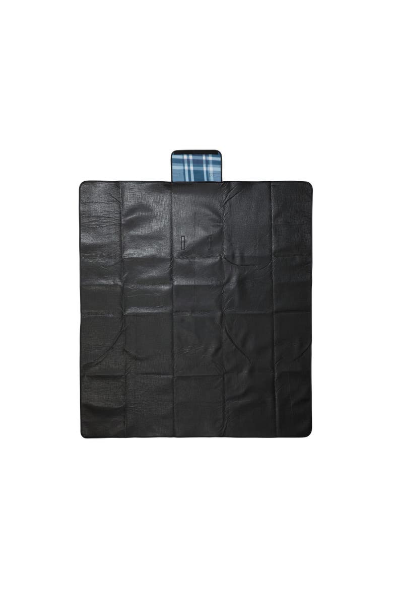 Fleece Checked Picnic Mat, Alternate, color, Blue