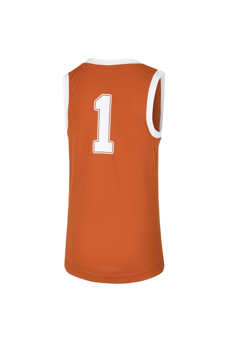 Youth Nike #1 Orange Texas Longhorns Replica Team Basketball Jersey, Alternate, color, Burnt Orange