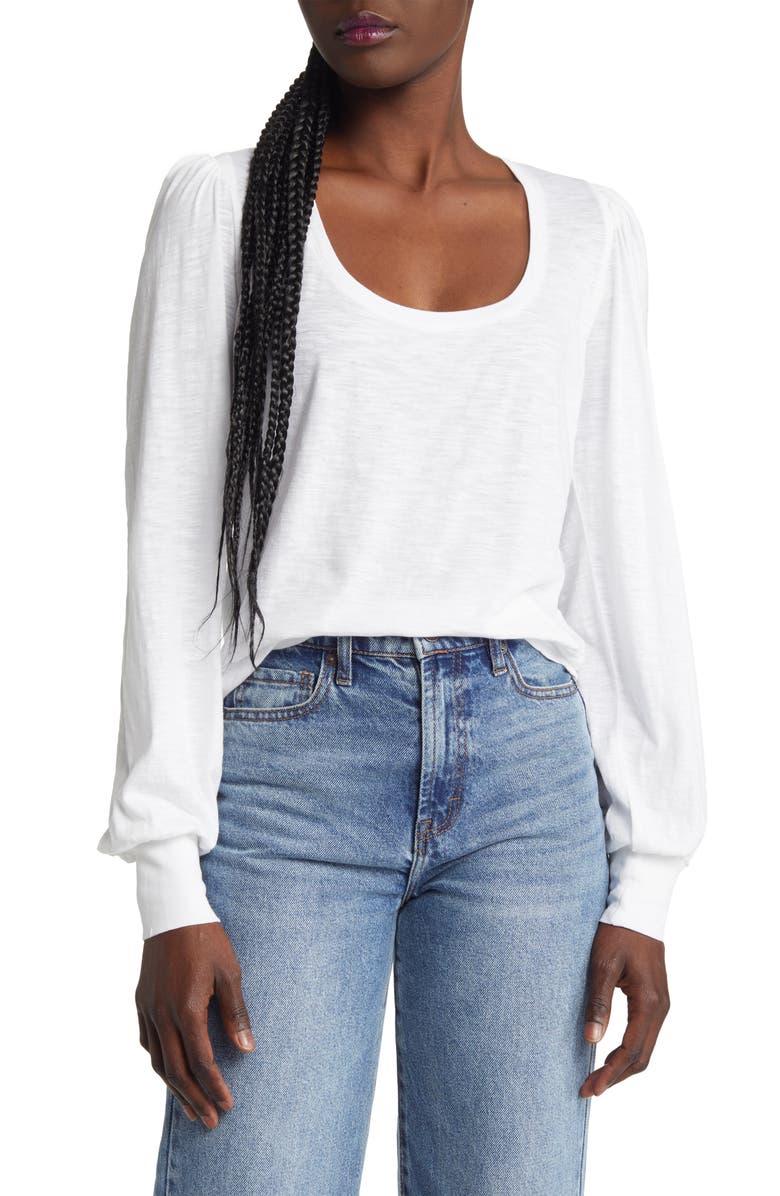 PAIGE Sylvie Scoop Neck T-Shirt, Main, color, 