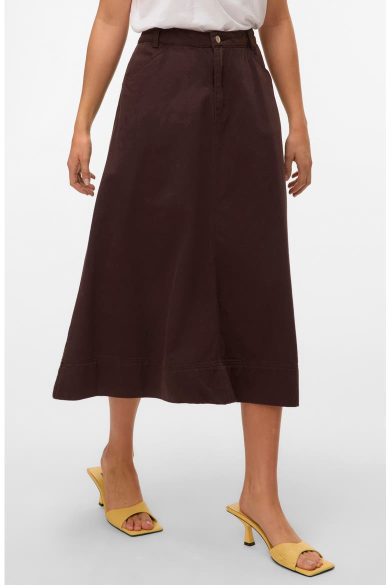 Filia Denim Skirt, Alternate, color, CHOCOLATE TORTE
