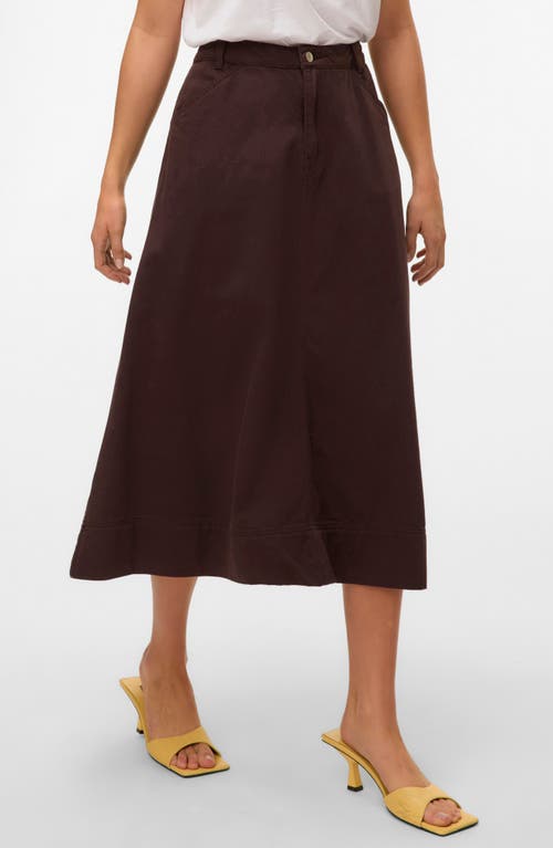 Vero Moda Filia Denim Skirt In Brown