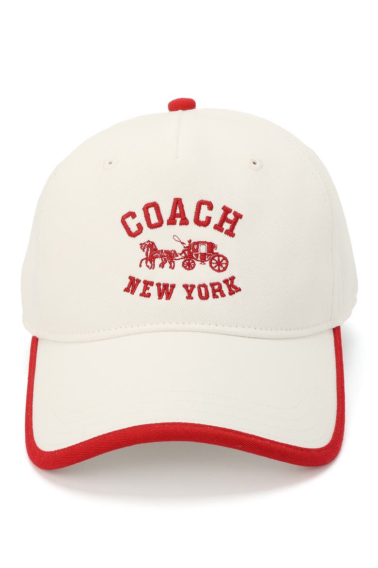 Horse & Carriage Baseball Cap, Main, color, IVORY