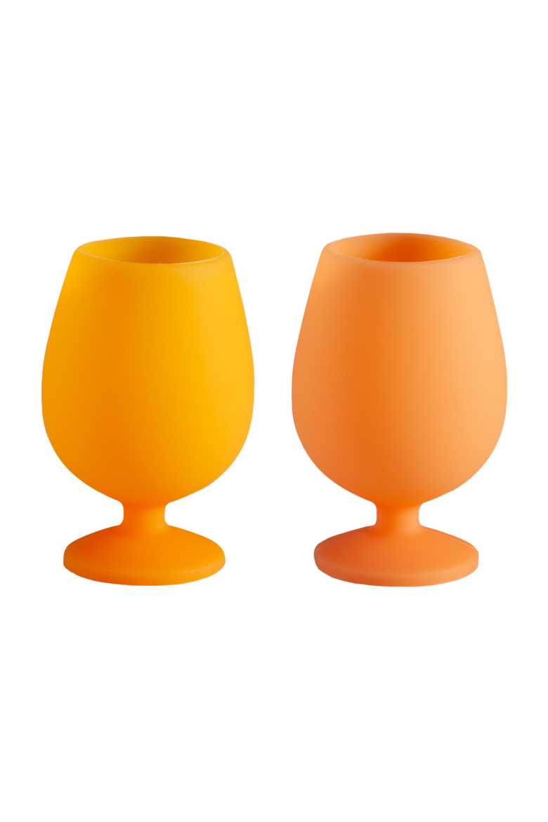 Stemm |Silicone Unbreakable Wine Glasses, Alternate, color, Buttermilk + Cantaloupe