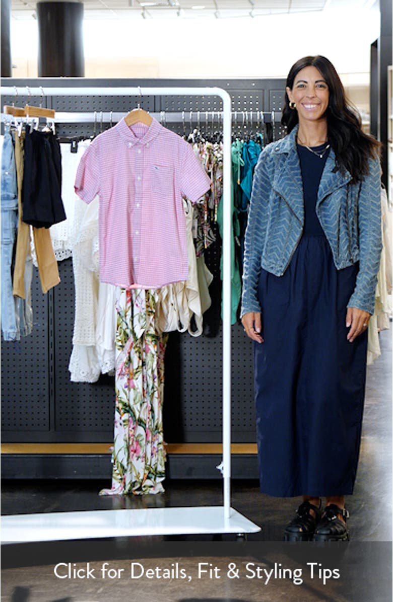 Kids' Tattersall Short Sleeve Performance Button-Up Shirt, sales video thumbnail