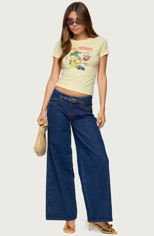 Edikted Local Market Graphic T Shirt In Yellow
