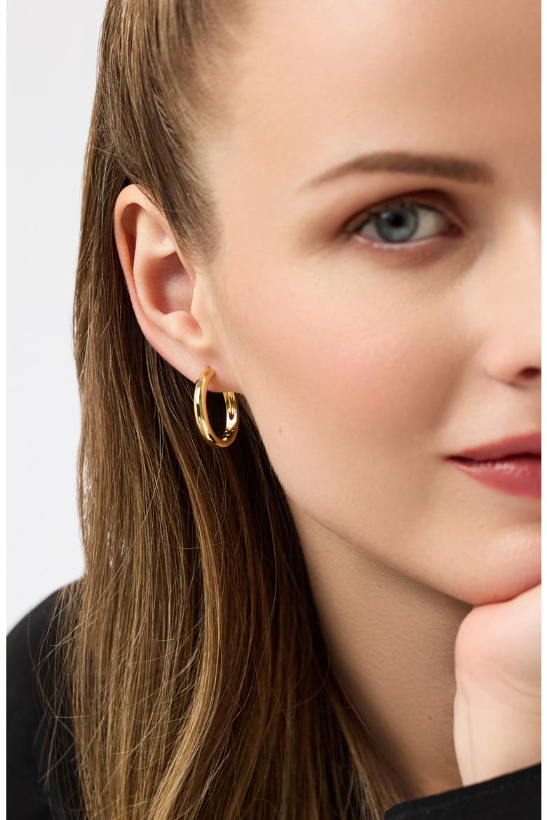 Gold Hoop Earrings - Giulia Large, Alternate, color, Gold