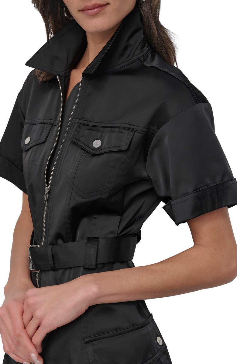 DKNY Front Zip Shirtdress, Alternate, color, 