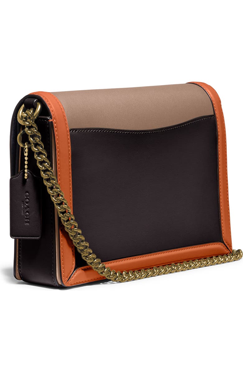 COACH Hutton Colorblock Leather Shoulder Bag, Alternate, color,