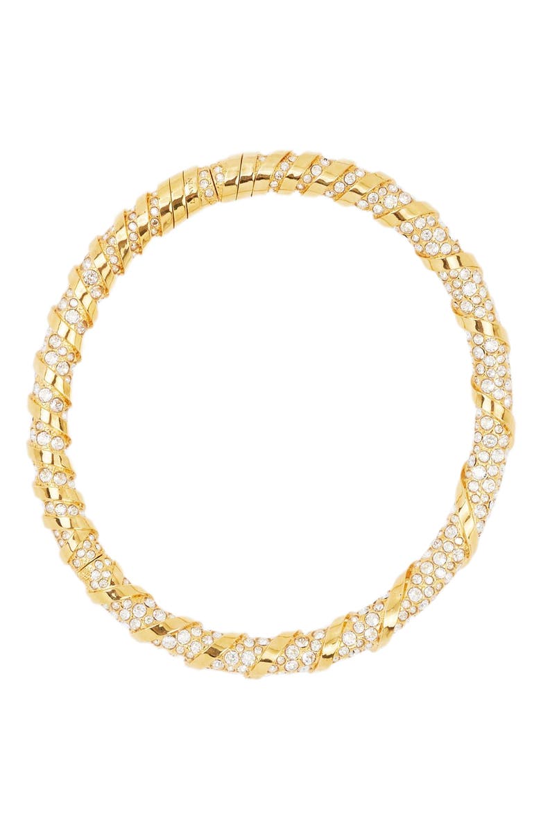 Lanvin Rhinestone Melodie Choker Necklace, Alternate, color, Gold/Crystal