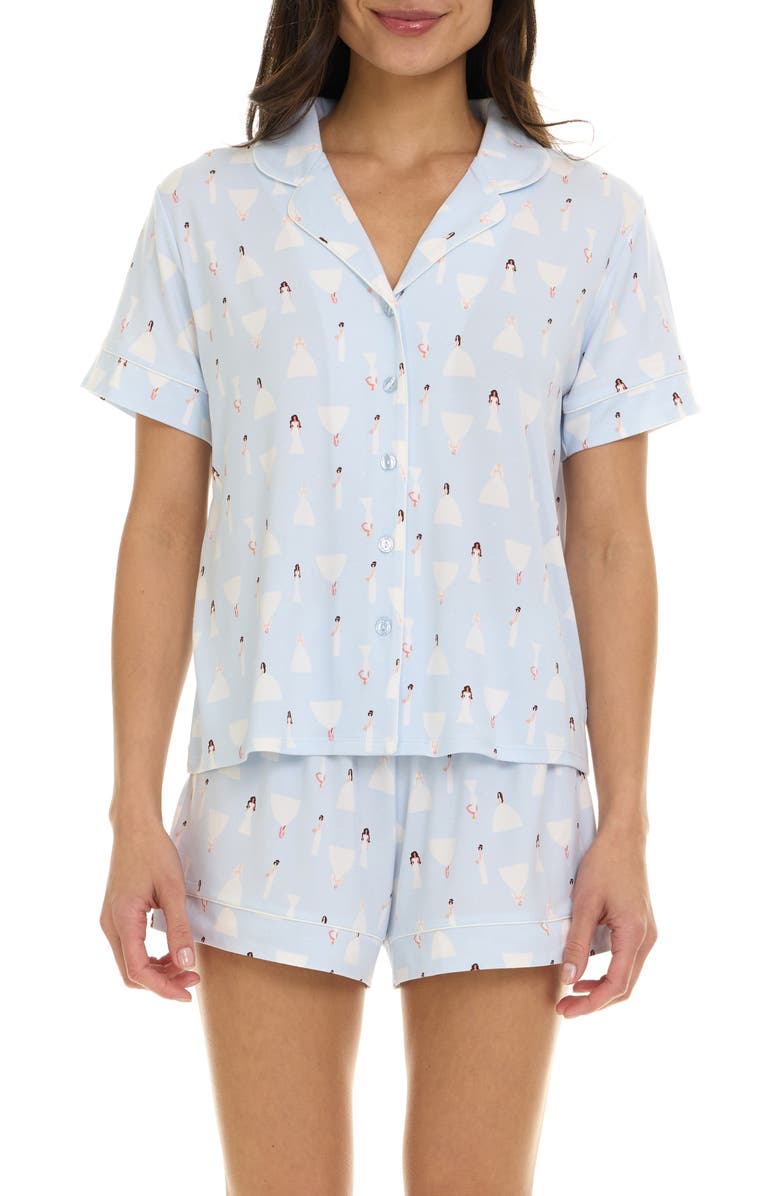 Flora Nikrooz Joy Short Pajamas, Main, color, Light Blue