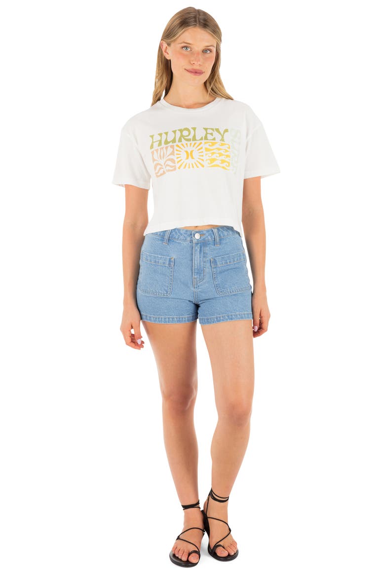 Surf Days Boxy Cotton Crop T-Shirt, Alternate, color, TOFU