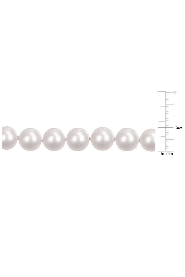 9-10mm Cultured Freshwater Pearl Bracelet, Alternate, color, WHITE/ METALLIC SILVER
