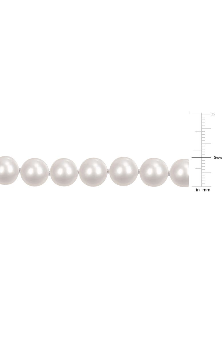 DELMAR 9-10mm Cultured Freshwater Pearl Bracelet, Alternate, color, White/ Metallic Silver
