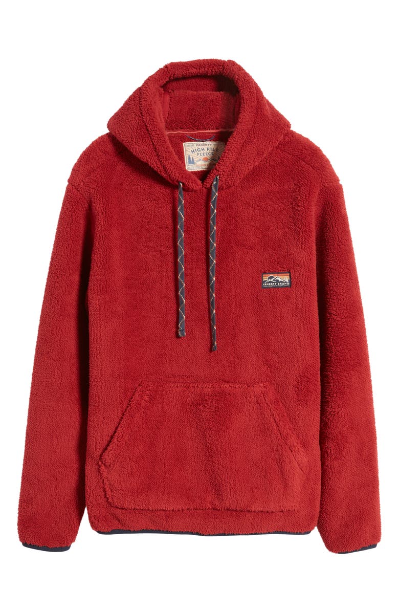 Faherty BFCM High Pile Fleece Hoodie, Alternate, color, Winter Berry