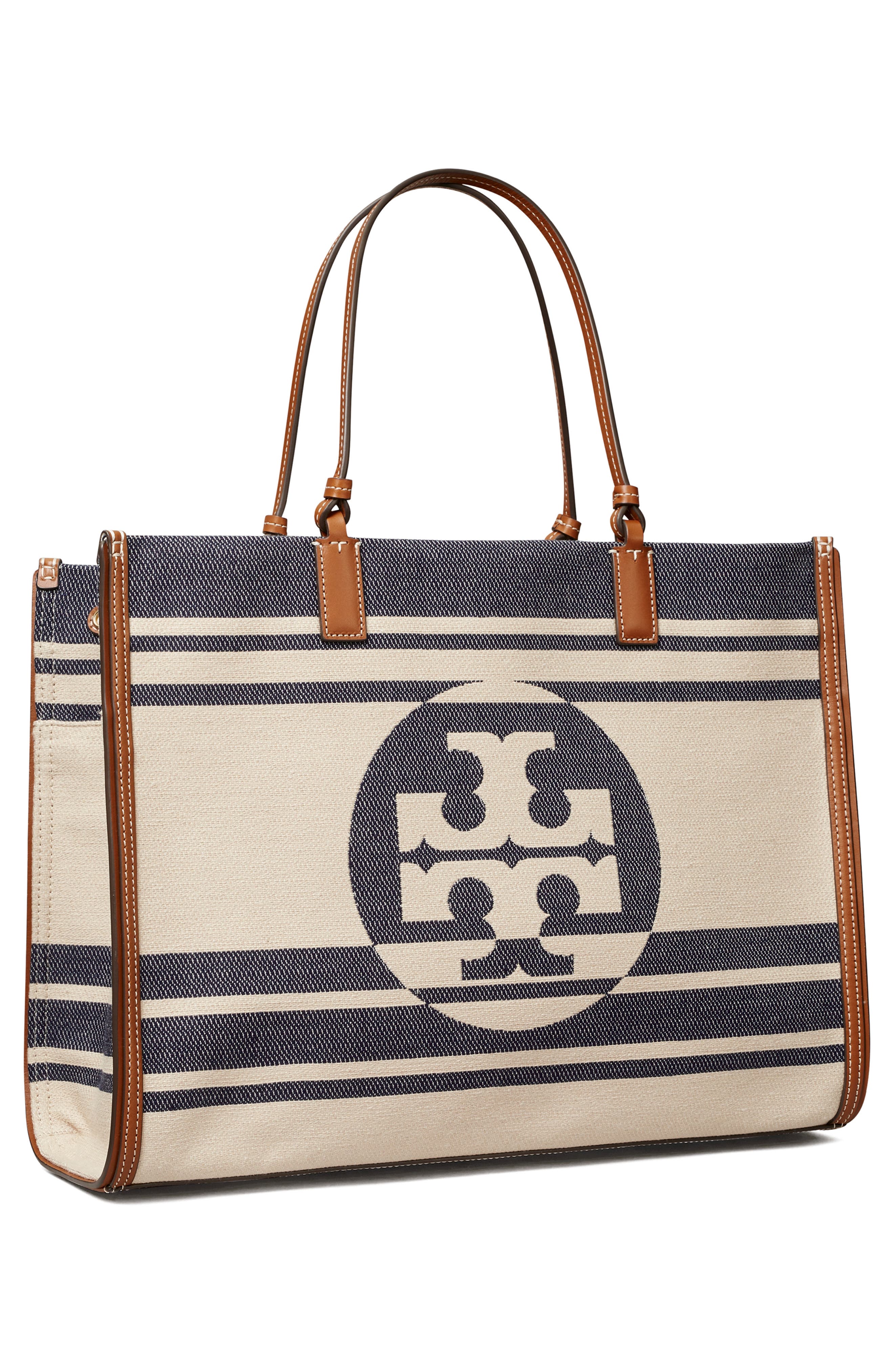 Tory Burch Ella Jacquard Stripe Tote, Alternate, color, 