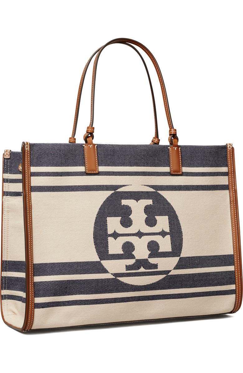 Tory Burch Ella Jacquard Stripe Tote, Alternate, color,
