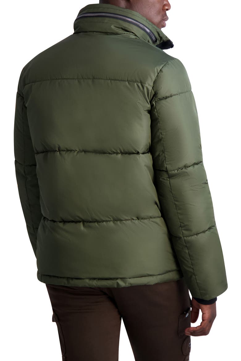Quilted Puffer Jacket, Alternate, color, OLIVE