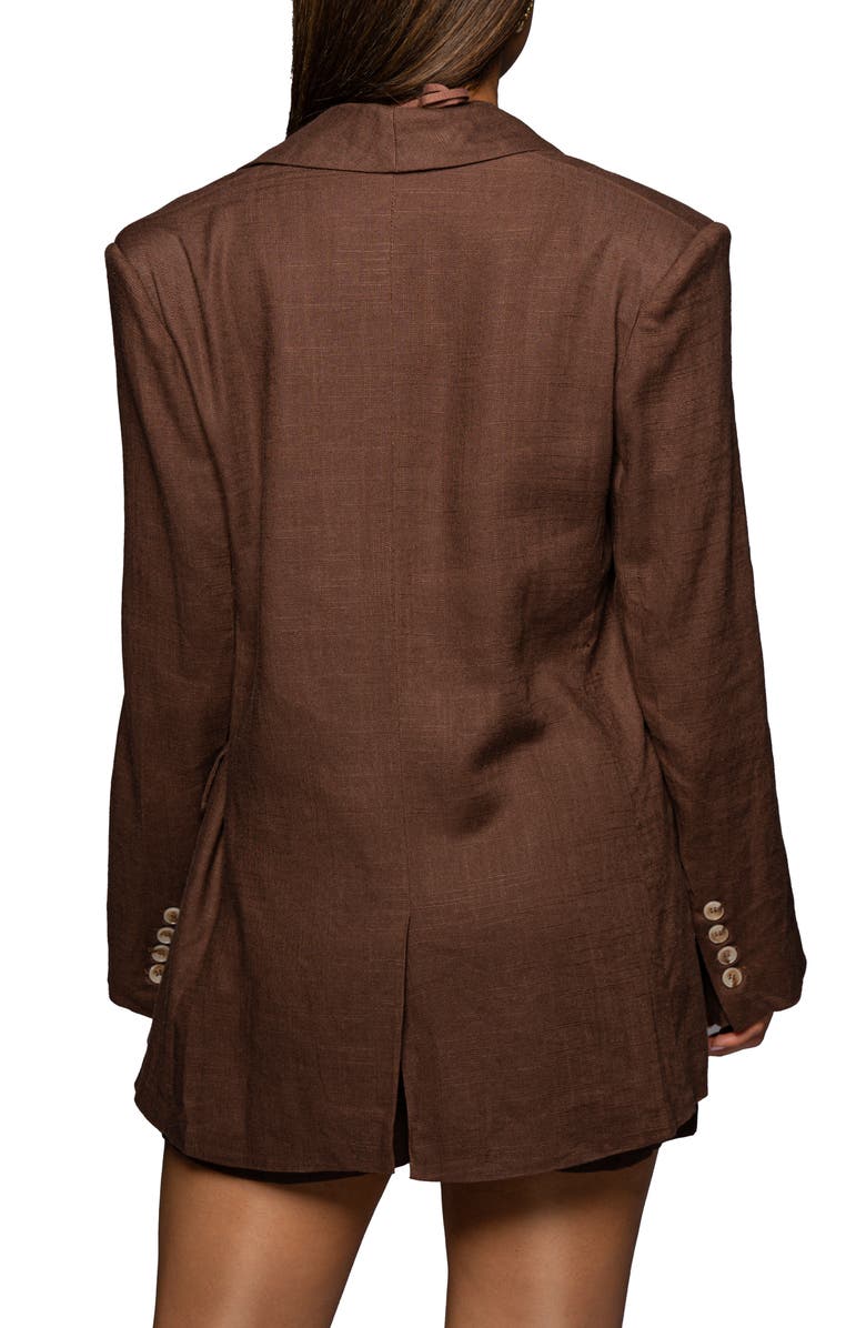 JLUXLABEL Parker Oversize Cotton & Linen Blazer, Alternate, color,