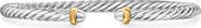 David Yurman Cable Flex Bracelet in Sterling Silver with 14K Yellow Gold, 4mm