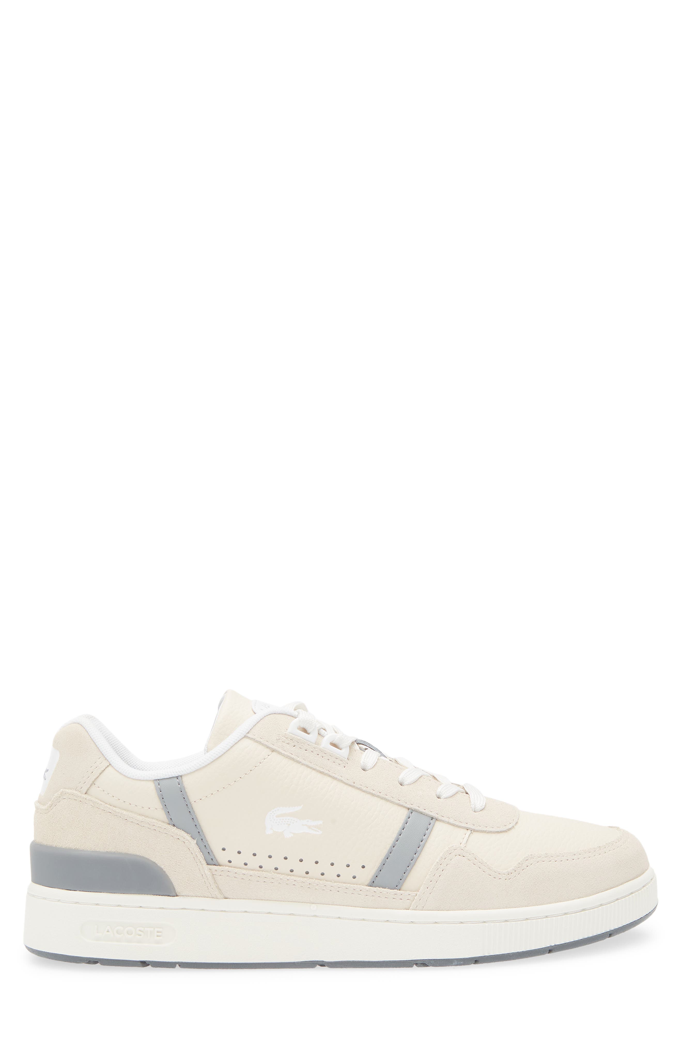 Lacoste T-Clip 124 Sneaker, Alternate, color, Off White/ Grey