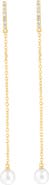 EFFY Diamond & Freshwater Pearl Drop Earrings