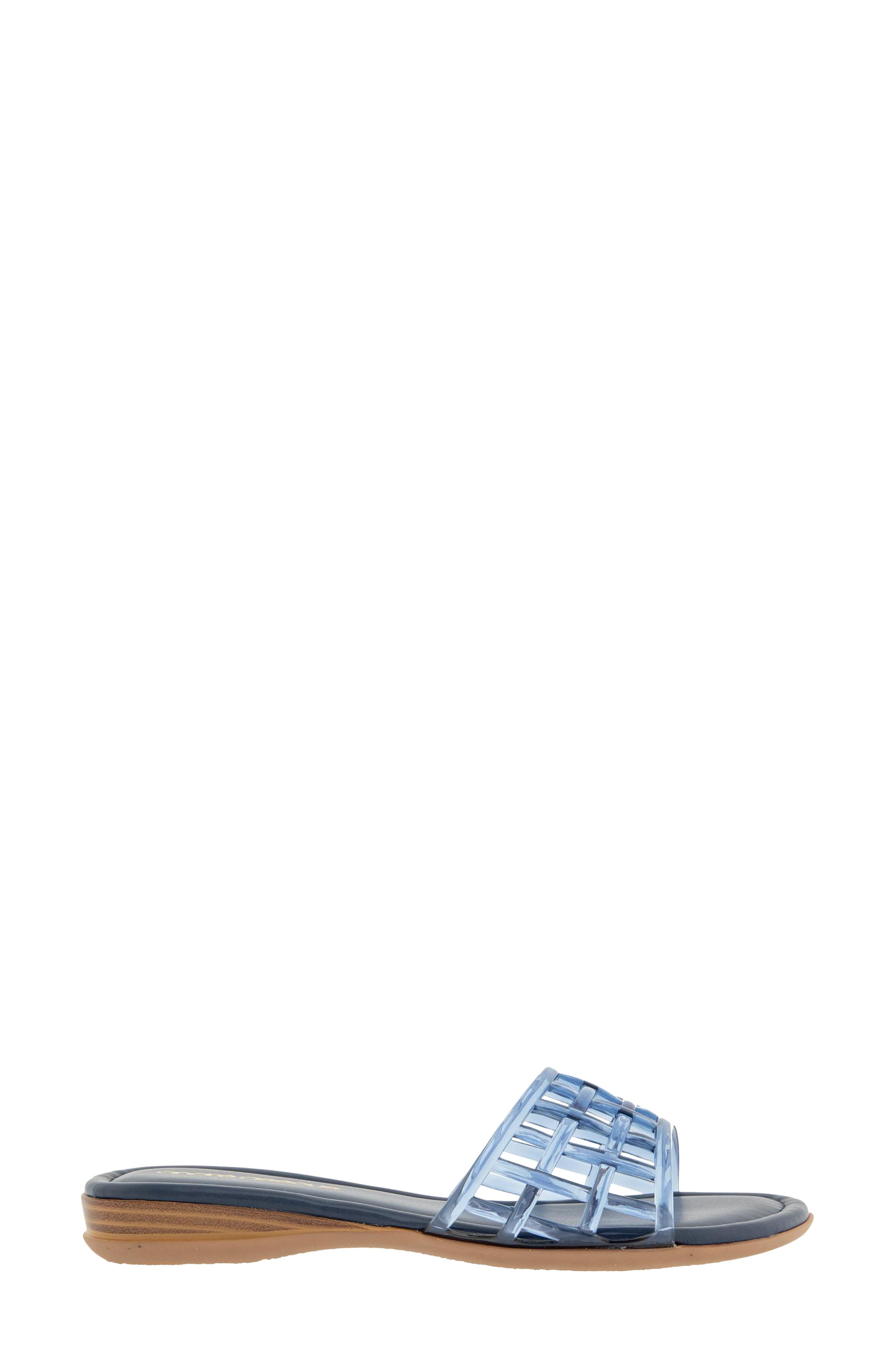 André Assous Nabil Jelly Slide Sandal, Alternate, color, Navy